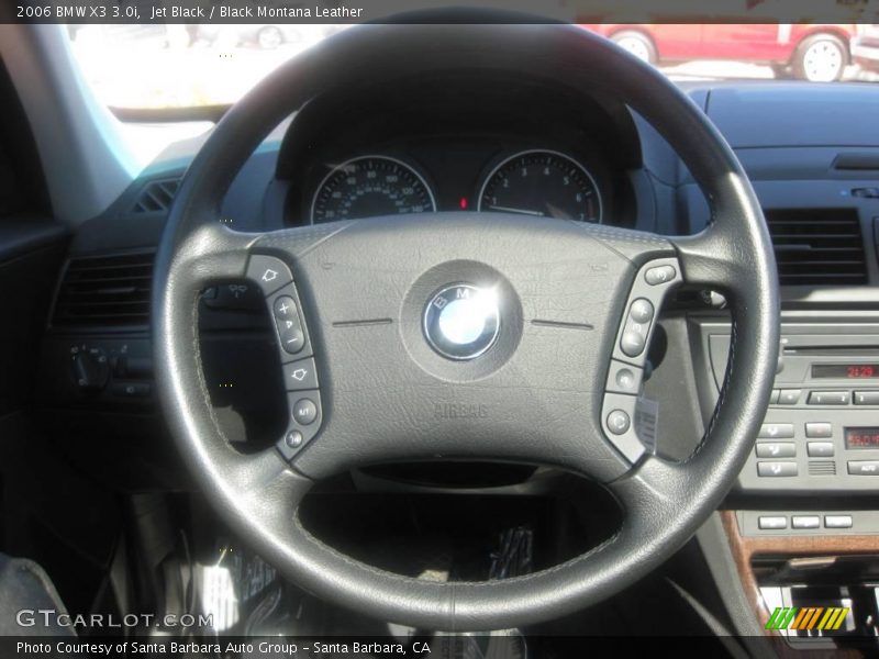 Jet Black / Black Montana Leather 2006 BMW X3 3.0i