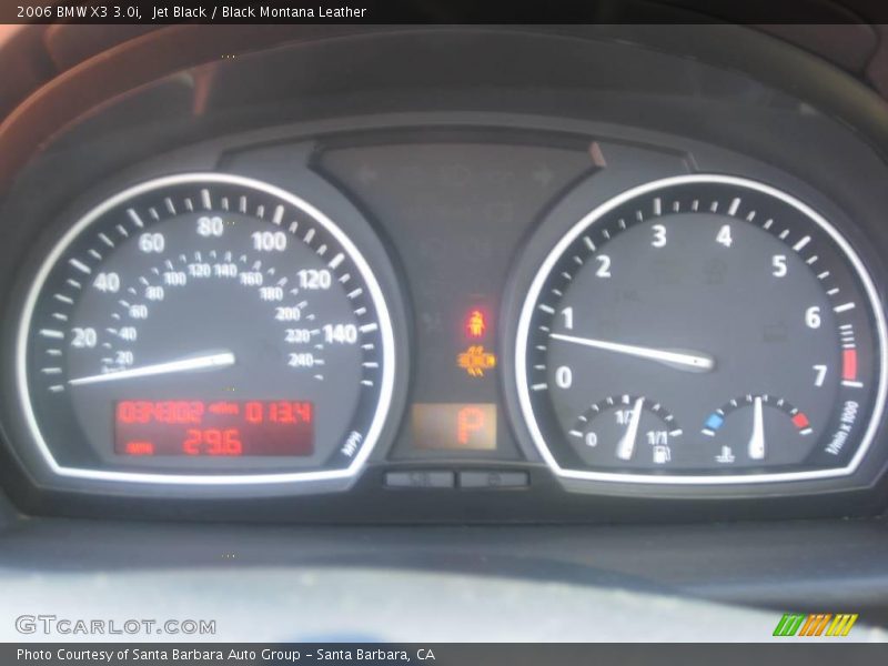 Jet Black / Black Montana Leather 2006 BMW X3 3.0i