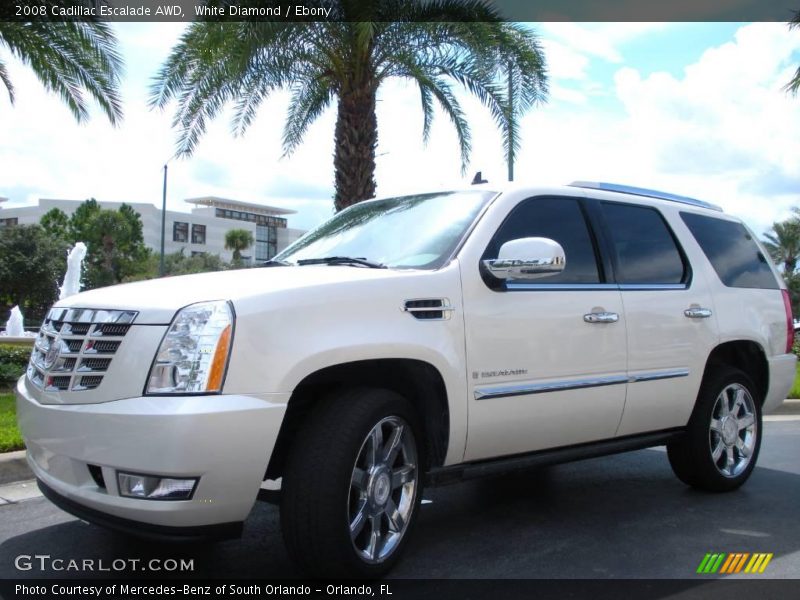 White Diamond / Ebony 2008 Cadillac Escalade AWD