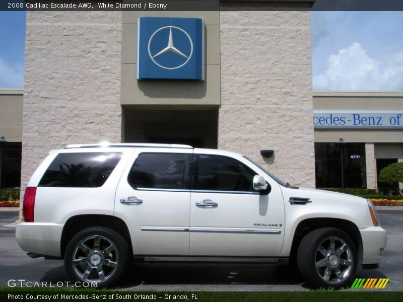 White Diamond / Ebony 2008 Cadillac Escalade AWD