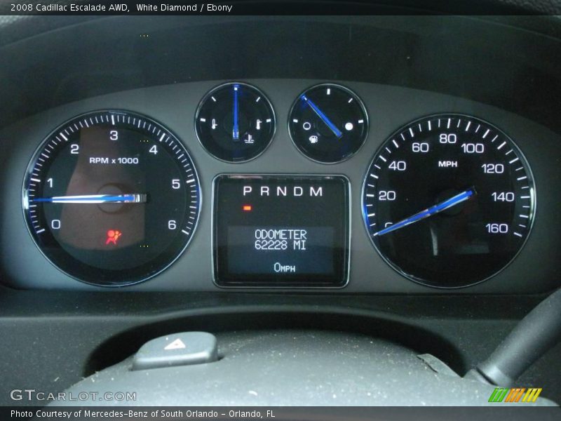 White Diamond / Ebony 2008 Cadillac Escalade AWD