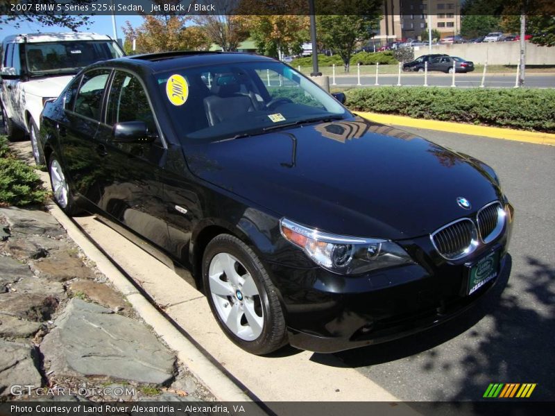 Jet Black / Black 2007 BMW 5 Series 525xi Sedan