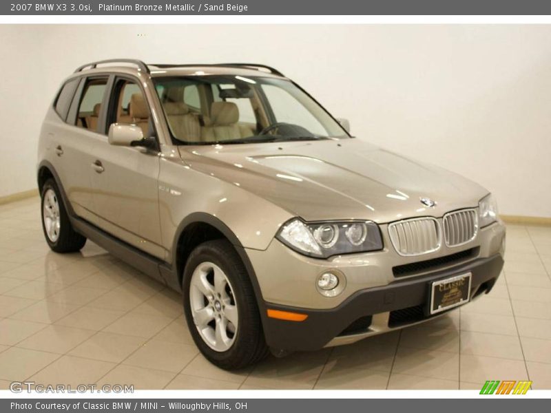 Platinum Bronze Metallic / Sand Beige 2007 BMW X3 3.0si