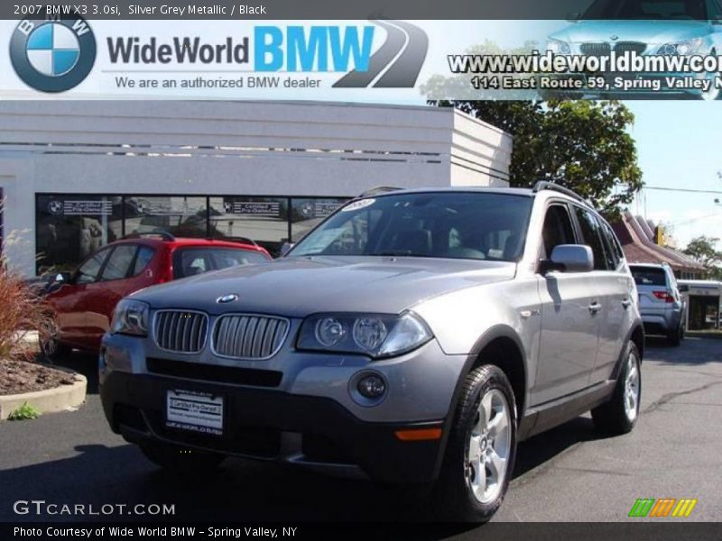 Silver Grey Metallic / Black 2007 BMW X3 3.0si