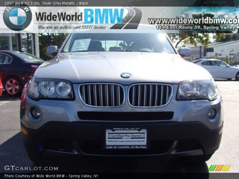 Silver Grey Metallic / Black 2007 BMW X3 3.0si