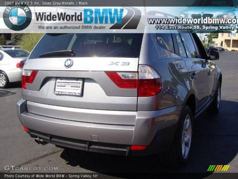 Silver Grey Metallic / Black 2007 BMW X3 3.0si