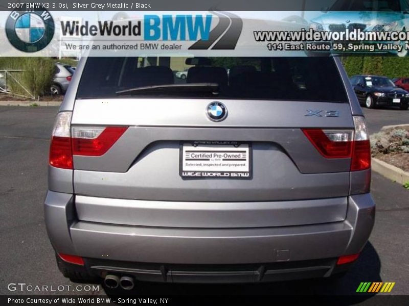 Silver Grey Metallic / Black 2007 BMW X3 3.0si