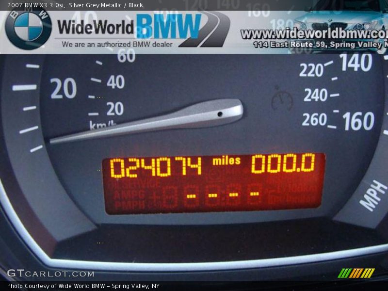 Silver Grey Metallic / Black 2007 BMW X3 3.0si
