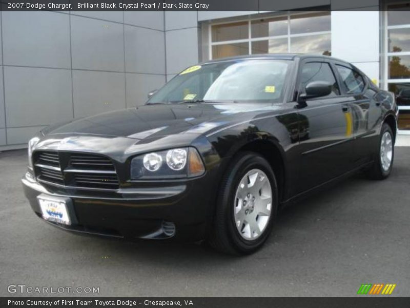 Brilliant Black Crystal Pearl / Dark Slate Gray 2007 Dodge Charger