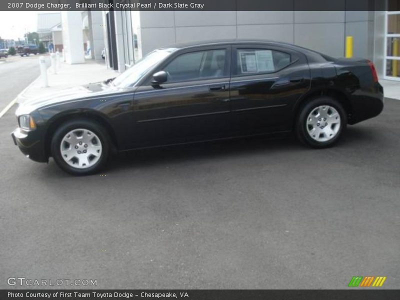 Brilliant Black Crystal Pearl / Dark Slate Gray 2007 Dodge Charger