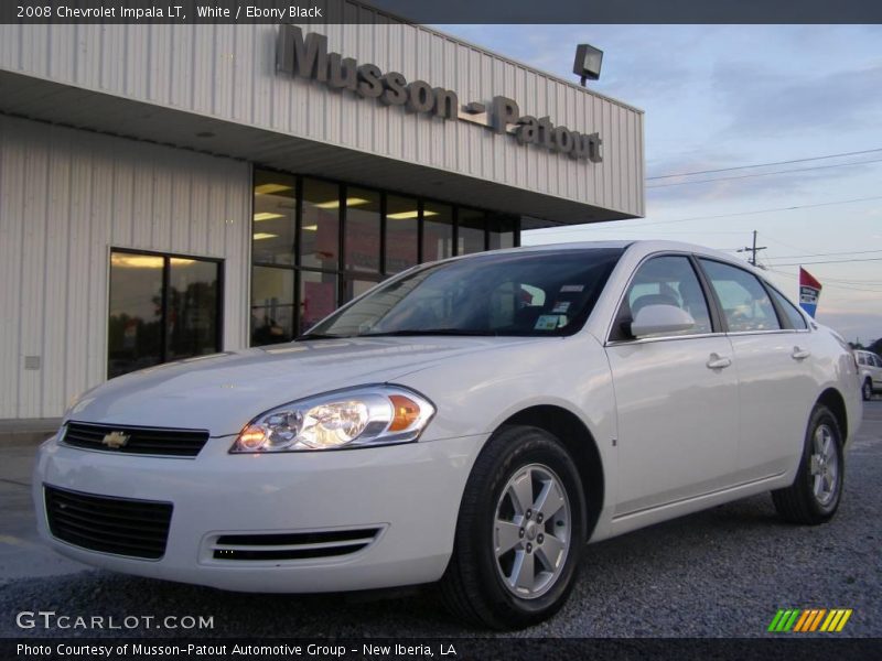 White / Ebony Black 2008 Chevrolet Impala LT