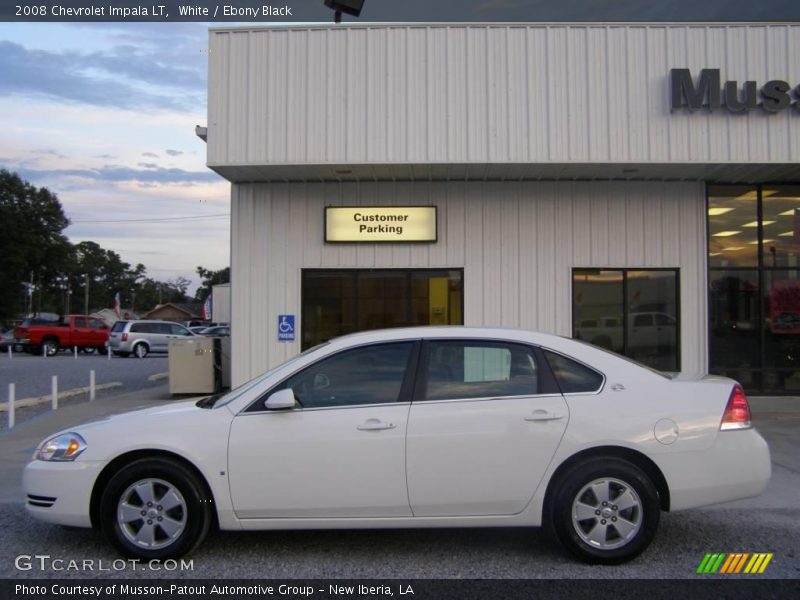 White / Ebony Black 2008 Chevrolet Impala LT