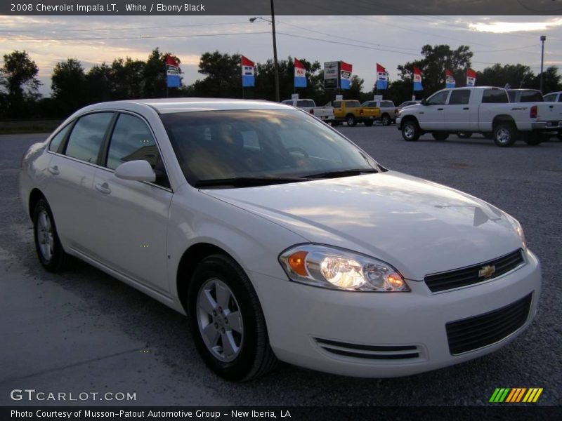 White / Ebony Black 2008 Chevrolet Impala LT