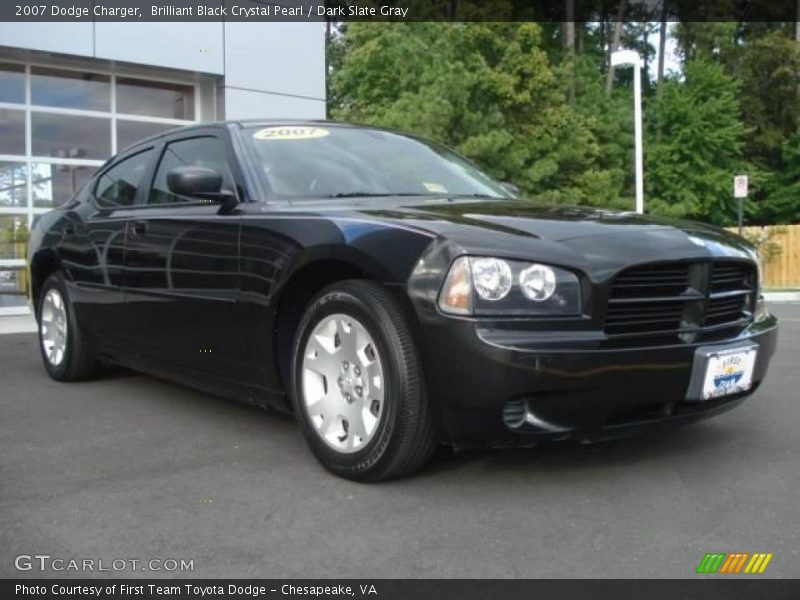 Brilliant Black Crystal Pearl / Dark Slate Gray 2007 Dodge Charger