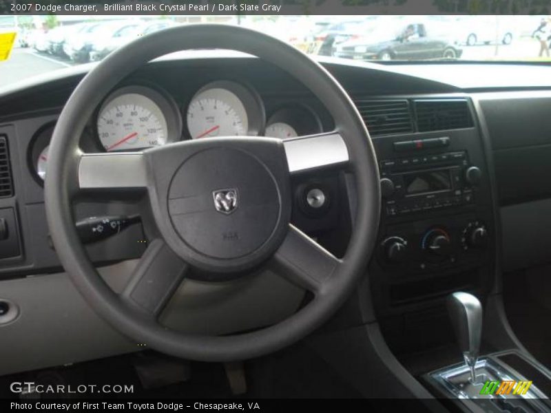 Brilliant Black Crystal Pearl / Dark Slate Gray 2007 Dodge Charger