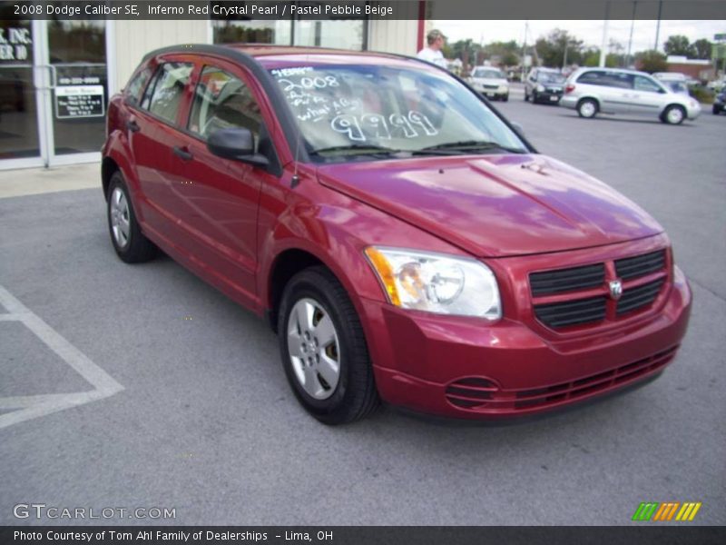 Inferno Red Crystal Pearl / Pastel Pebble Beige 2008 Dodge Caliber SE