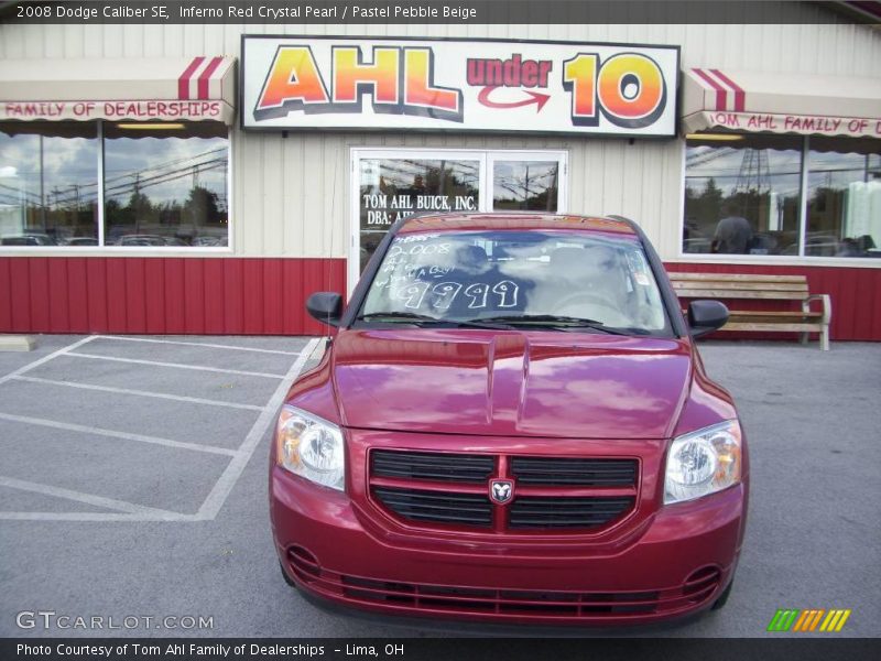 Inferno Red Crystal Pearl / Pastel Pebble Beige 2008 Dodge Caliber SE