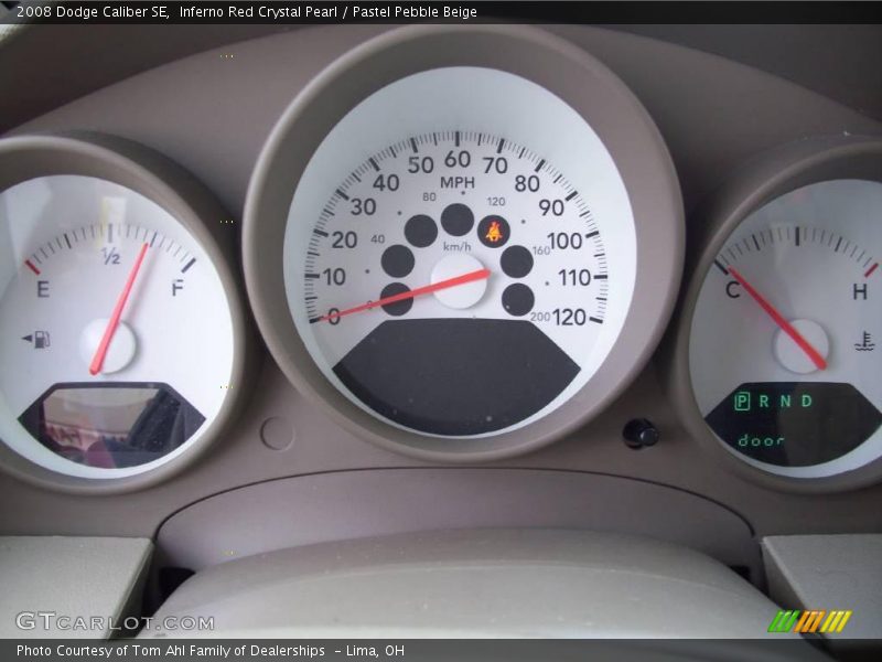 Inferno Red Crystal Pearl / Pastel Pebble Beige 2008 Dodge Caliber SE