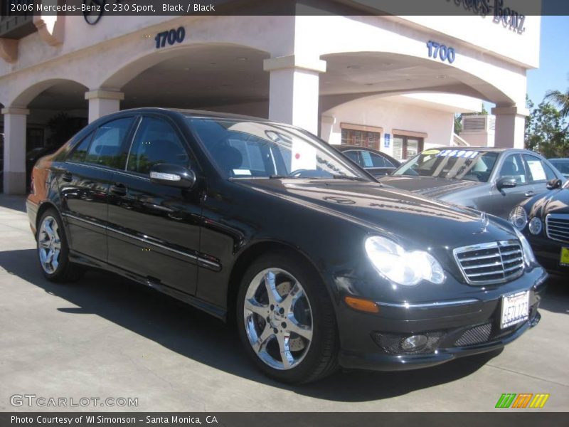Black / Black 2006 Mercedes-Benz C 230 Sport