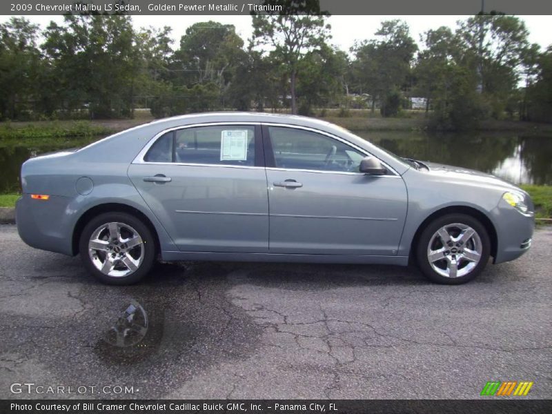 Golden Pewter Metallic / Titanium 2009 Chevrolet Malibu LS Sedan