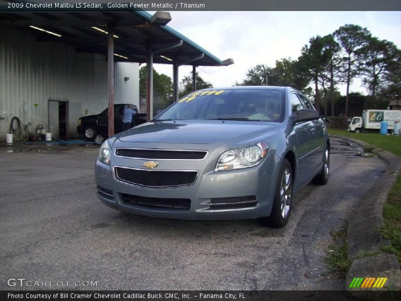 Golden Pewter Metallic / Titanium 2009 Chevrolet Malibu LS Sedan