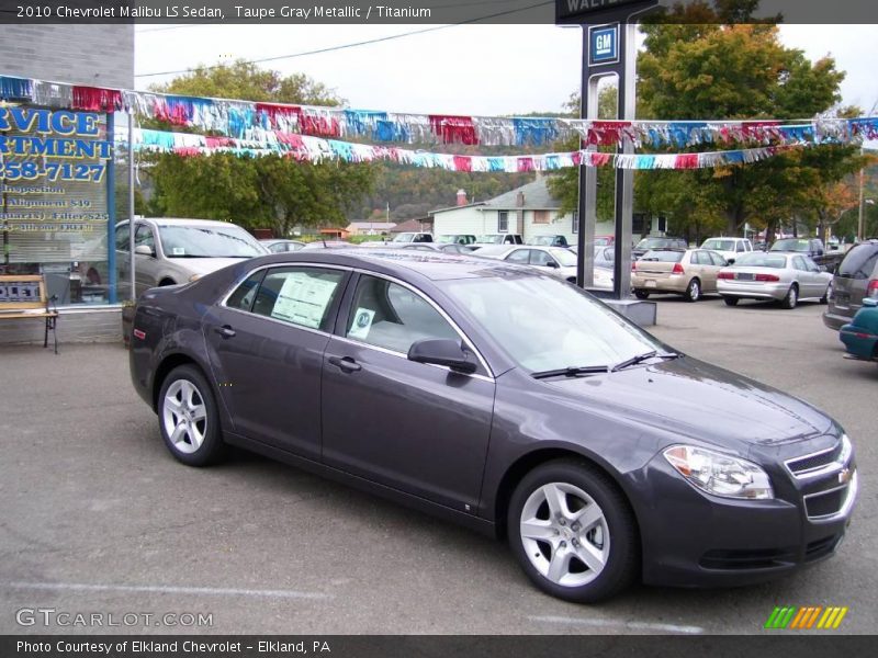Taupe Gray Metallic / Titanium 2010 Chevrolet Malibu LS Sedan