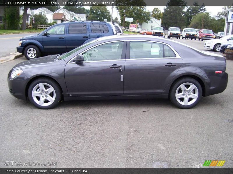 Taupe Gray Metallic / Titanium 2010 Chevrolet Malibu LS Sedan