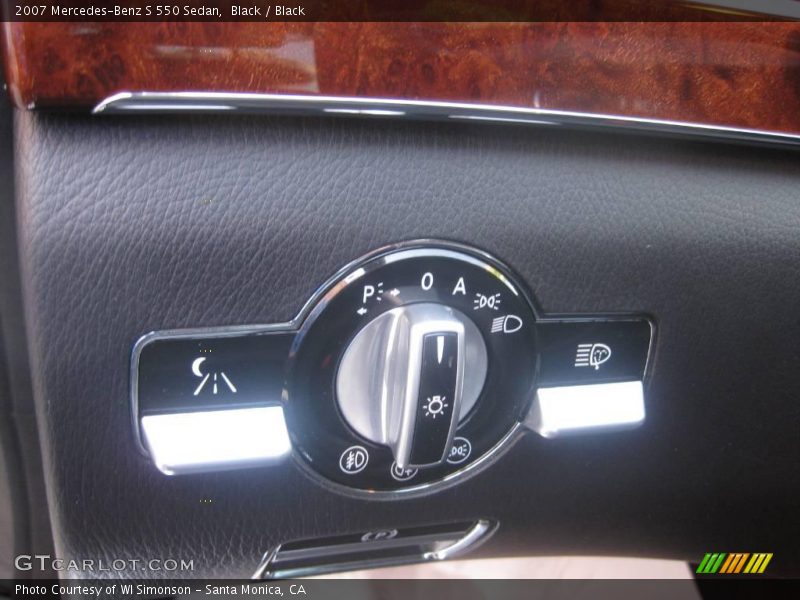 Black / Black 2007 Mercedes-Benz S 550 Sedan