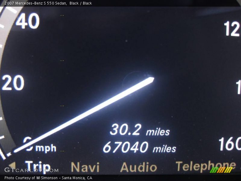 Black / Black 2007 Mercedes-Benz S 550 Sedan