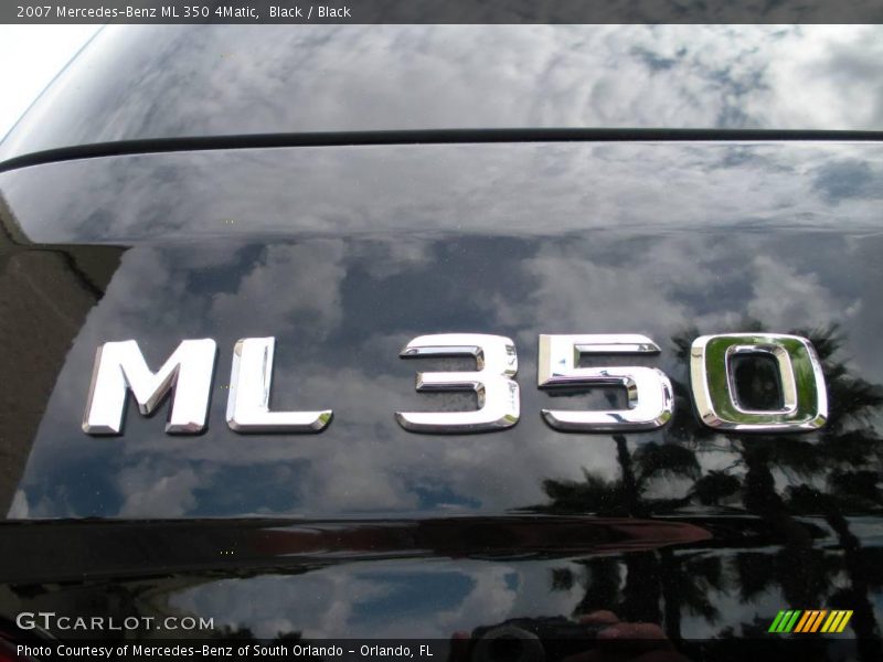Black / Black 2007 Mercedes-Benz ML 350 4Matic