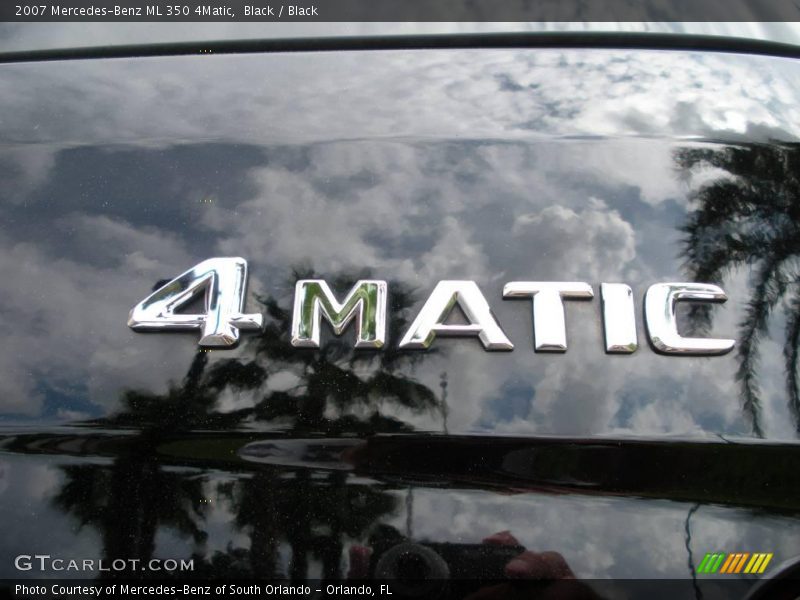 Black / Black 2007 Mercedes-Benz ML 350 4Matic