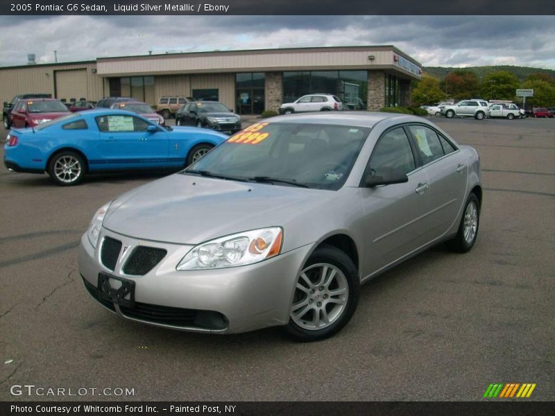 Liquid Silver Metallic / Ebony 2005 Pontiac G6 Sedan
