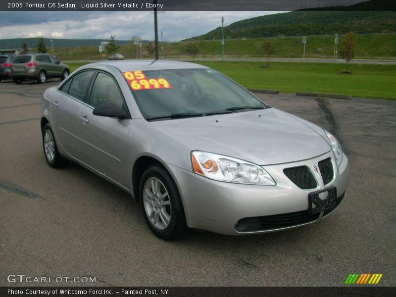 Liquid Silver Metallic / Ebony 2005 Pontiac G6 Sedan