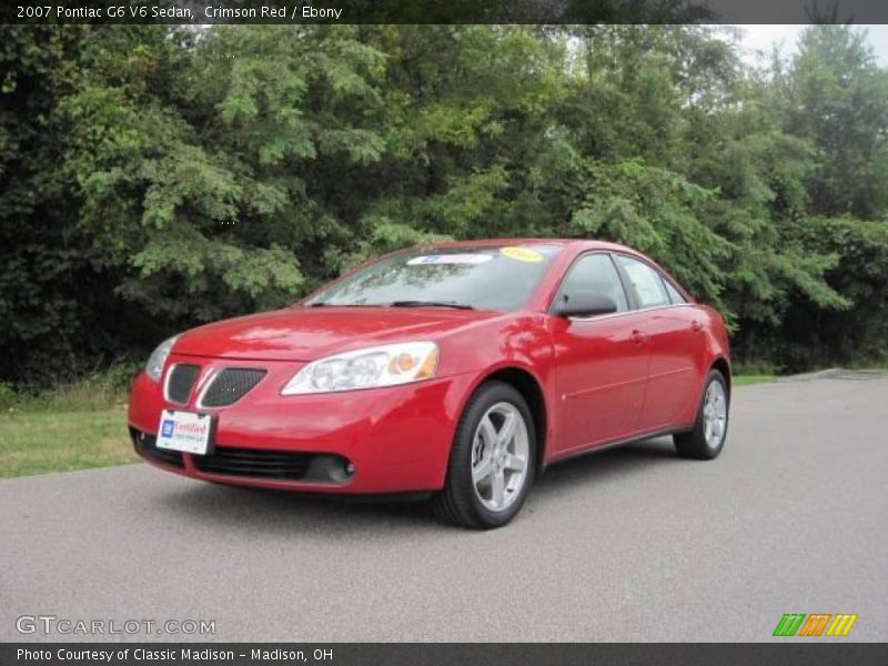 Crimson Red / Ebony 2007 Pontiac G6 V6 Sedan