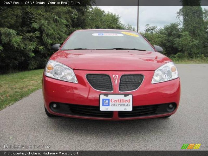 Crimson Red / Ebony 2007 Pontiac G6 V6 Sedan