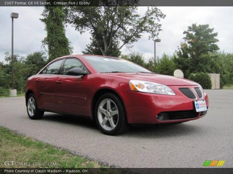Crimson Red / Ebony 2007 Pontiac G6 V6 Sedan