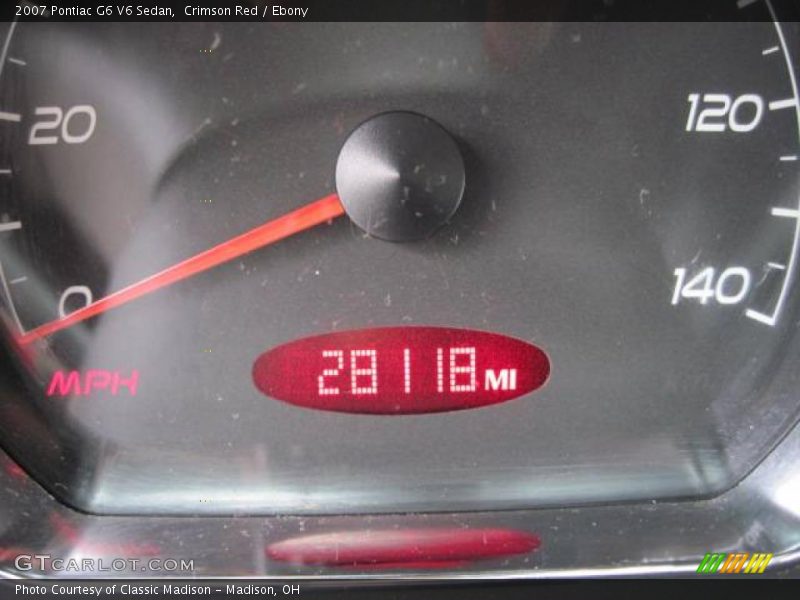 Crimson Red / Ebony 2007 Pontiac G6 V6 Sedan
