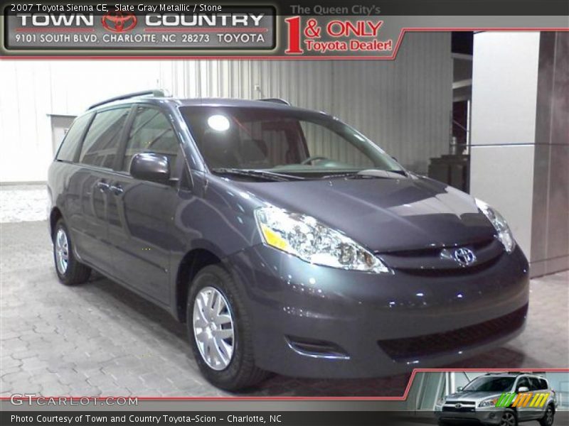 Slate Gray Metallic / Stone 2007 Toyota Sienna CE