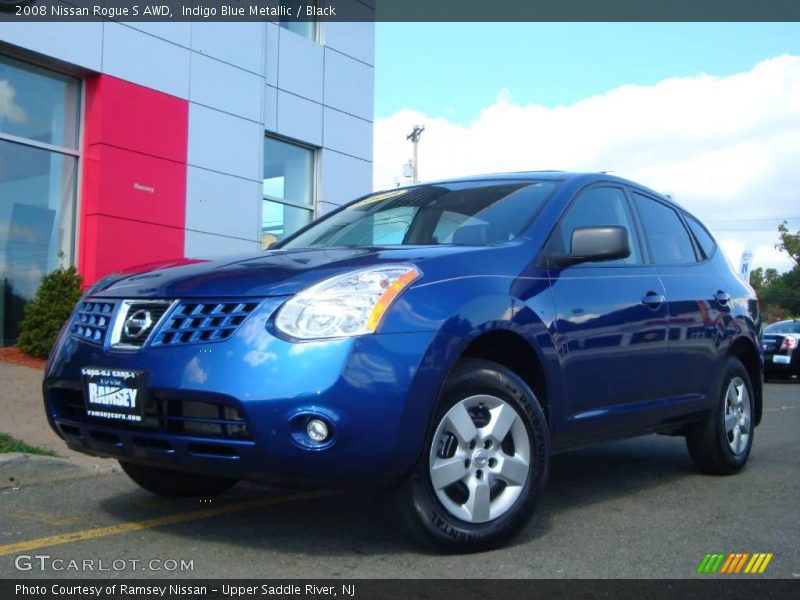 Indigo Blue Metallic / Black 2008 Nissan Rogue S AWD