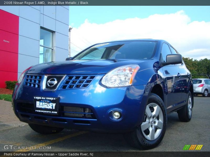 Indigo Blue Metallic / Black 2008 Nissan Rogue S AWD