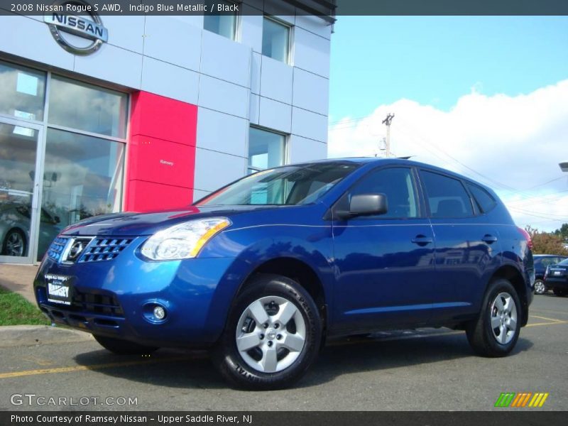 Indigo Blue Metallic / Black 2008 Nissan Rogue S AWD