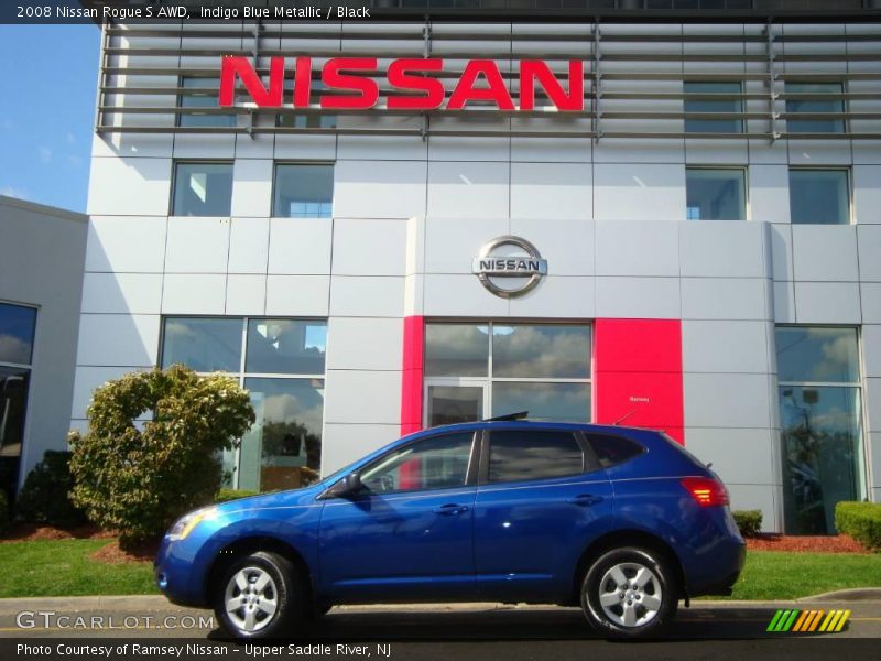 Indigo Blue Metallic / Black 2008 Nissan Rogue S AWD