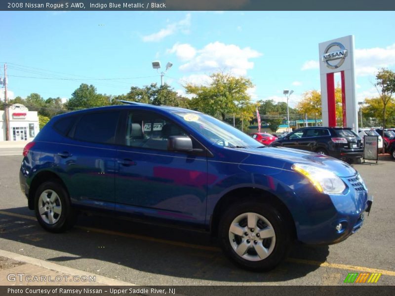 Indigo Blue Metallic / Black 2008 Nissan Rogue S AWD