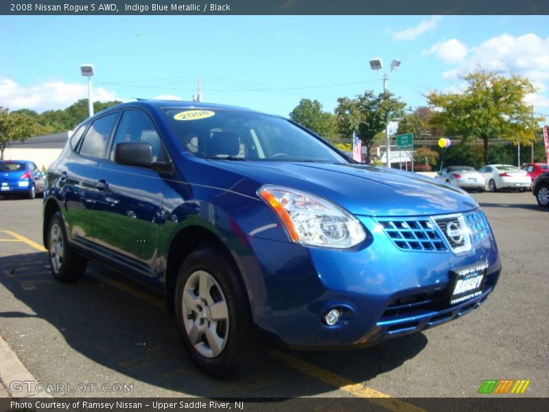 Indigo Blue Metallic / Black 2008 Nissan Rogue S AWD
