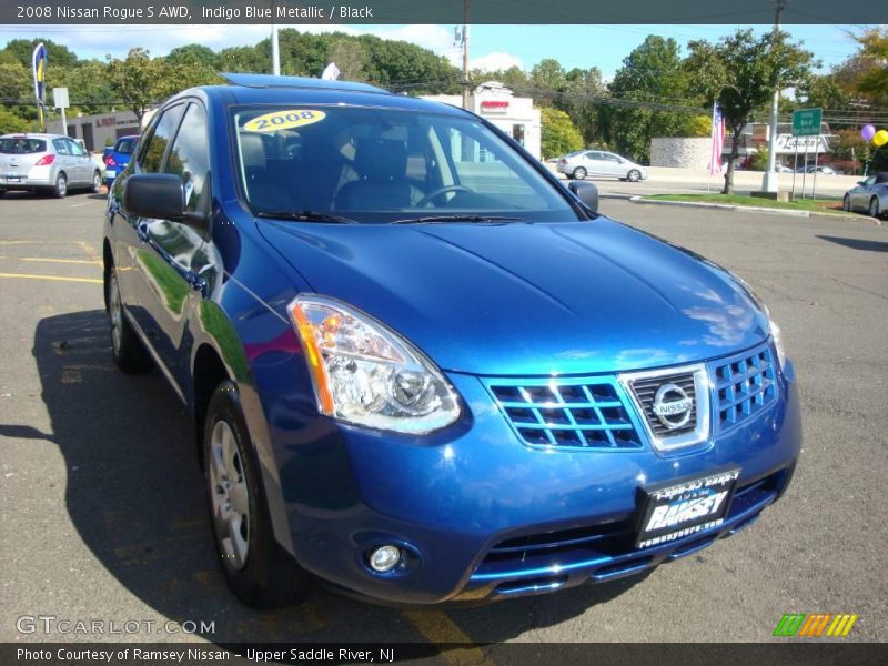 Indigo Blue Metallic / Black 2008 Nissan Rogue S AWD