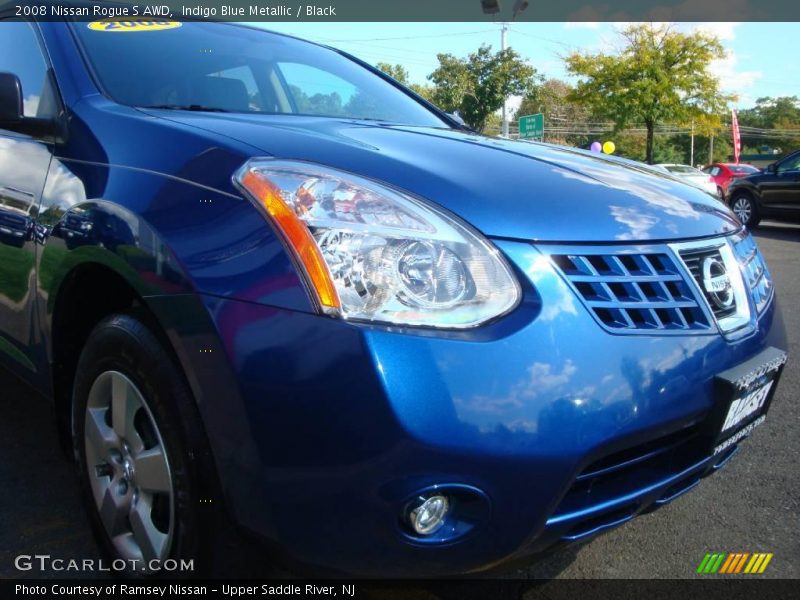 Indigo Blue Metallic / Black 2008 Nissan Rogue S AWD