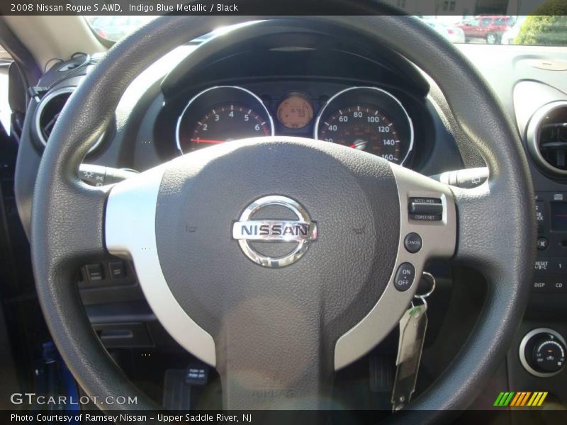 Indigo Blue Metallic / Black 2008 Nissan Rogue S AWD