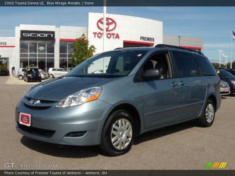 Blue Mirage Metallic / Stone 2009 Toyota Sienna LE