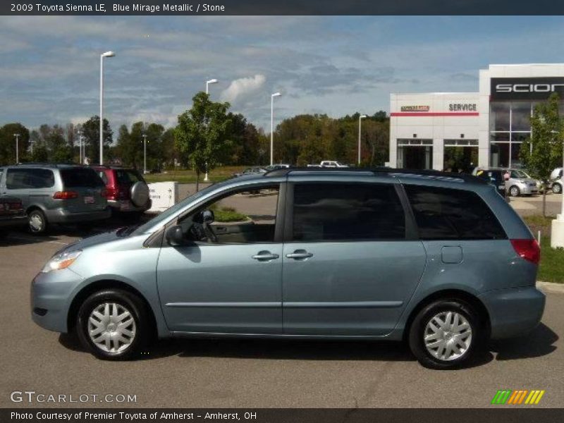 Blue Mirage Metallic / Stone 2009 Toyota Sienna LE