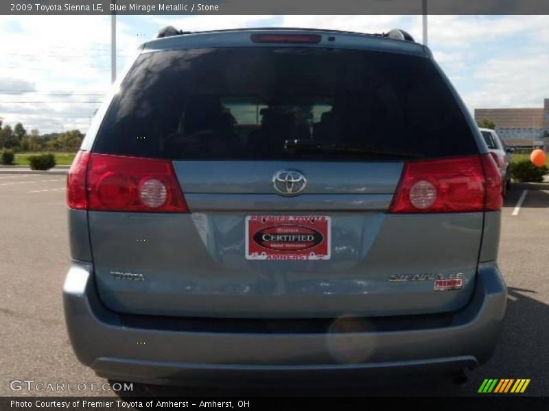 Blue Mirage Metallic / Stone 2009 Toyota Sienna LE
